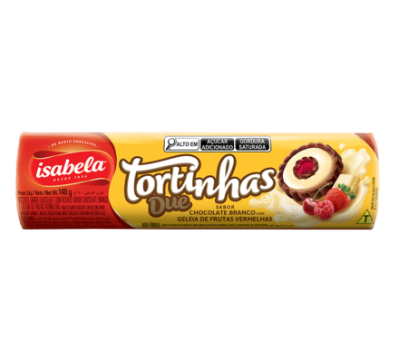 Tortinhas Due Chocolate Branco e Geleia de Frutas Vermelhas