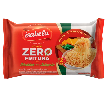 Lámen Zero Fritura – sabor Cheddar com Jalapeño
